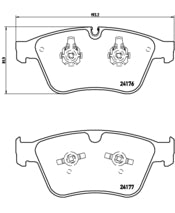 Pastiglie freno anteriori Mercedes cod.p50105
