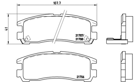 Pastiglie freno posteriori Mitsubishi cod.p54012