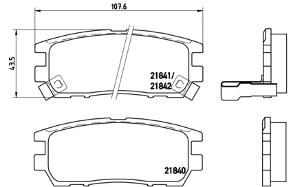 Pastiglie freno posteriori Mitsubishi cod.p54018