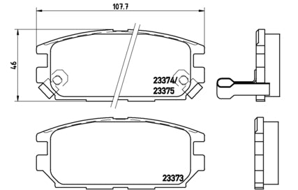 Pastiglie freno posteriori Mitsubishi cod.p54025