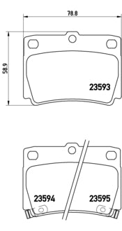 Pastiglie freno posteriori Mitsubishi cod.p54026