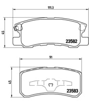 Pastiglie freno posteriori Lancia cod.p54031