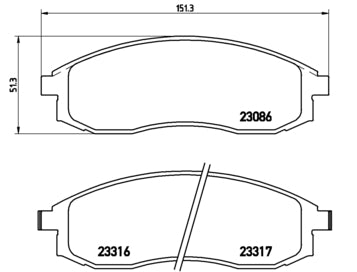 Pastiglie freno anteriori Nissan cod.p54032