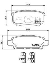 Pastiglie freno posteriori Mitsubishi cod.p54034