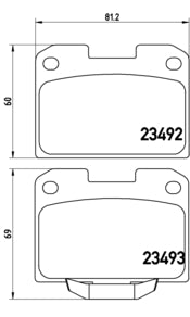 Pastiglie freno posteriori Mitsubishi cod.p54048