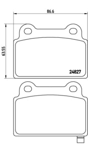 Pastiglie freno posteriori Mitsubishi cod.p54052