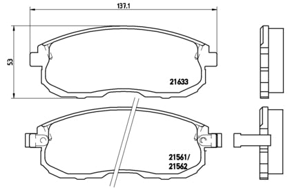 Pastiglie freno anteriori Nissan cod.p56021