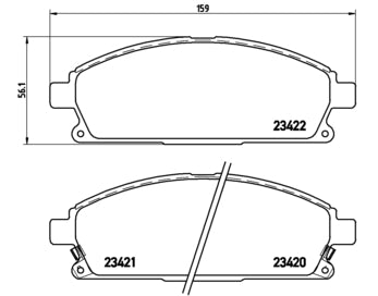 Pastiglie freno anteriori Nissan cod.p56040