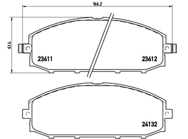Pastiglie freno anteriori Nissan cod.p56041