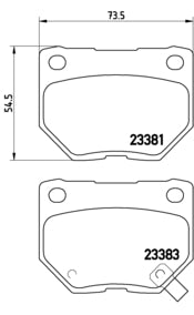 Pastiglie freno posteriori Nissan cod.p56054