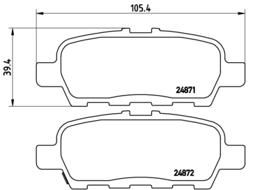 Pastiglie freno posteriori Nissan cod.p56068