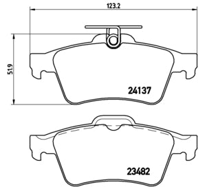 Pastiglie freno posteriori Jaguar cod.p59042