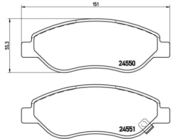 Pastiglie freno anteriori Opel cod.p59053