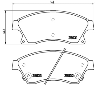 Pastiglie freno anteriori Opel cod.p59076