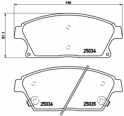Pastiglie freno anteriori Opel cod.p59077
