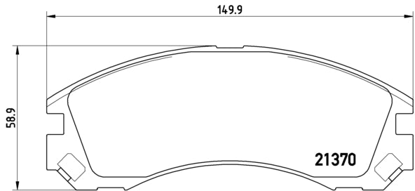 Pastiglie freno anteriori Mitsubishi cod.p61089