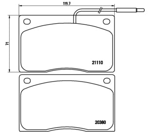 Pastiglie freno anteriori Jaguar cod.p68012