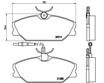 Pastiglie freno anteriori Renault cod.p68014