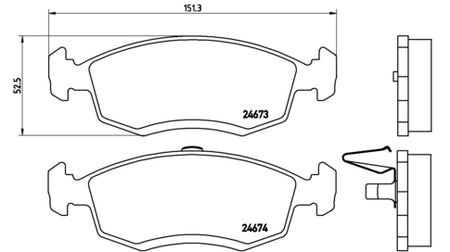 Pastiglie freno anteriori Renault cod.p68039