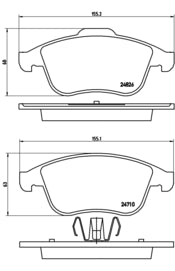 Pastiglie freno anteriori Renault cod.p68047