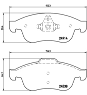 Pastiglie freno anteriori Dacia cod.p68050