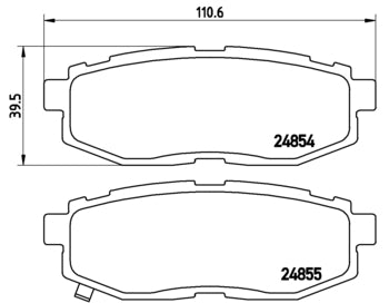 Pastiglie freno posteriori Toyota cod.p78018