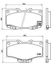 Pastiglie freno anteriori Toyota cod.p83009