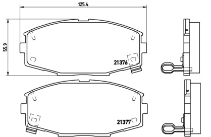 Pastiglie freno anteriori Toyota cod.p83020