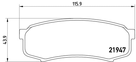 Pastiglie freno posteriori Mitsubishi cod.p83024
