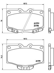 Pastiglie freno anteriori Toyota cod.p83026