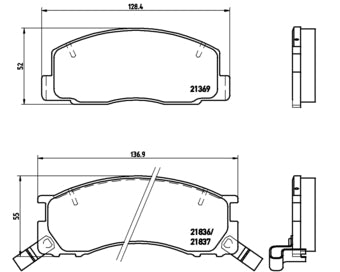 Pastiglie freno anteriori Toyota cod.p83029