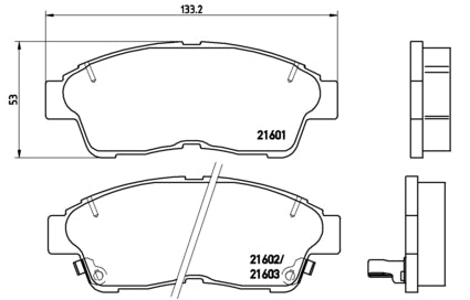 Pastiglie freno anteriori Toyota cod.p83034