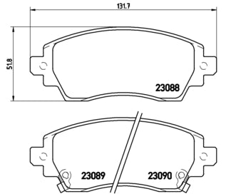 Pastiglie freno anteriori Toyota cod.p83042