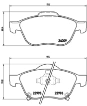 Pastiglie freno anteriori Toyota cod.p83043