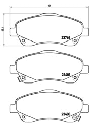 Pastiglie freno anteriori Toyota cod.p83046