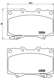 Pastiglie freno anteriori Toyota cod.p83048