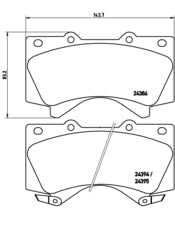 Pastiglie freno anteriori Toyota cod.p83107