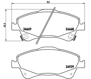 Pastiglie freno anteriori Toyota cod.p83109