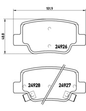 Pastiglie freno posteriori Toyota cod.p83114