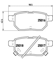 Pastiglie freno posteriori Toyota cod.p83133