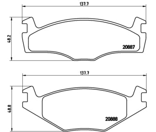 Pastiglie freno anteriori Seat cod.p85024