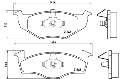 Pastiglie freno anteriori Seat cod.p85025