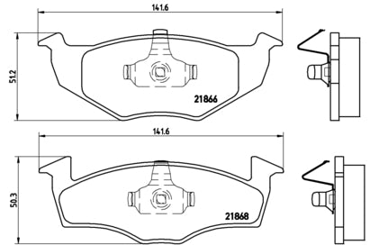 Pastiglie freno anteriori Seat cod.p85030