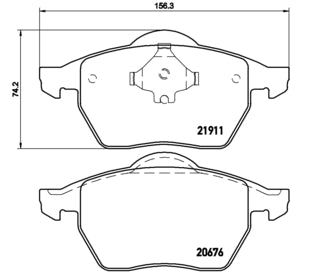 Pastiglie freno anteriori Seat cod.p85035