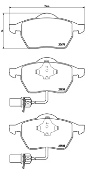Pastiglie freno anteriori Volkswagen cod.p85037