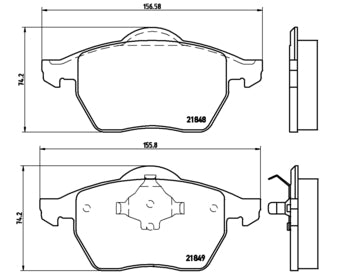 Pastiglie freno anteriori Ford cod.p85039