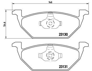Pastiglie freno anteriori Seat cod.p85041
