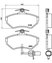 Pastiglie freno anteriori Volkswagen cod.p85044