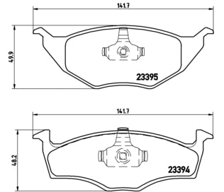 Pastiglie freno anteriori Volkswagen cod.p85055