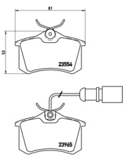 Pastiglie freno posteriori Volkswagen cod.p85058